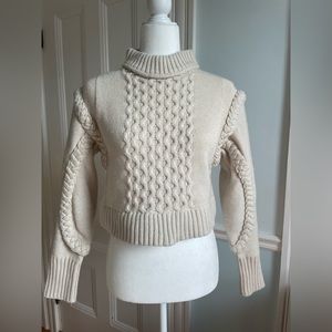 Zara Thick Wool High Neck Cropped Sweater